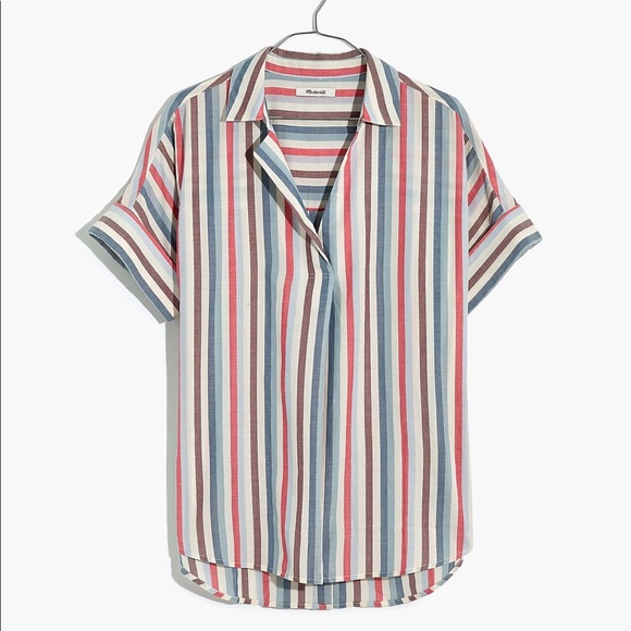 Madwell Courier Button-Back Shirt in Pocatello Stripe - Picture 4 of 9